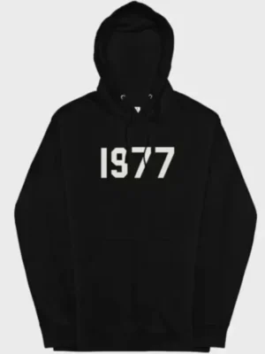 Black 1977 Essentials Hoodie