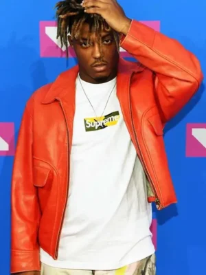 Juice Wrld Leather Orange Jacket