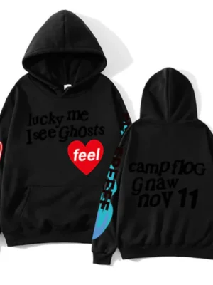Kanye West Graffiti Letter Lucky me I see Ghosts Hoodie