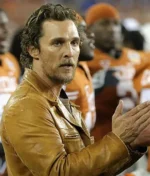 Matthew Mcconaughey Leather Brown Jacket