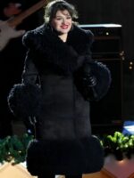 Rockefeller Center Kelly Clarkson Black Coat