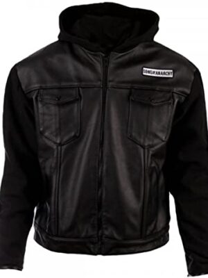 SOA Son of Anarchy Leather Hooded Jacket