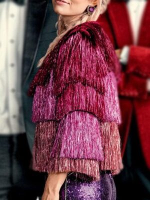 Saltburn Alison Oliver Fringe Jacket