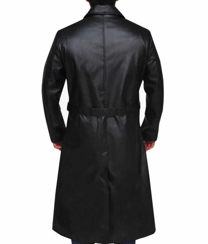 Willem Dafoe The Grand Budapest Hotel Black Leather Coat
