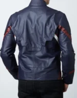 Captain America Leather Blue , Red and White Jacket